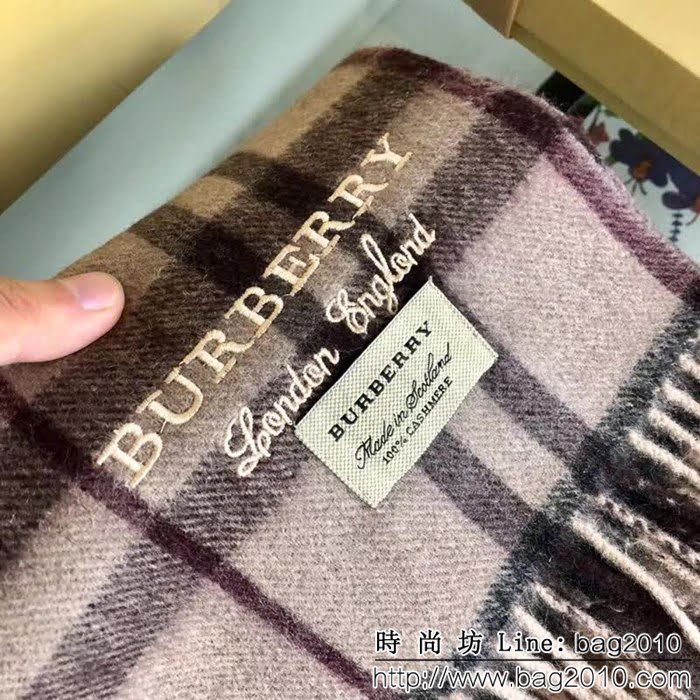 BURBERRY巴寶莉頂級情侶款時尚大牌 2018新款羊絨圍巾  LLWJ6836